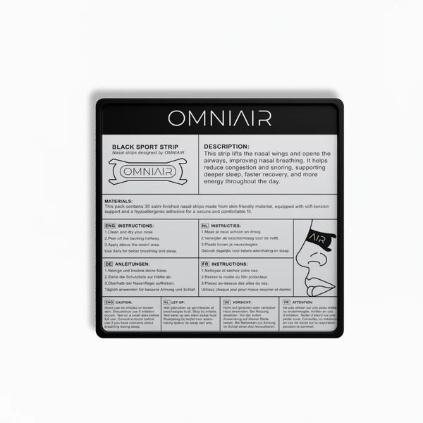 Czarne satynowe taśmy na nos (Sport)